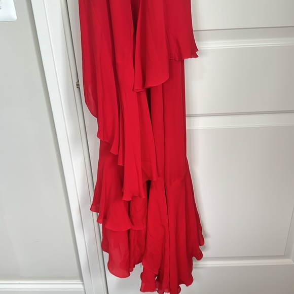 NWT Intermix Red Ruffle Gown - M - Picture 5 of 7